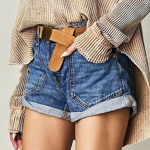 NEW Free People We The Free Beginner's Luck Slouch Shorts